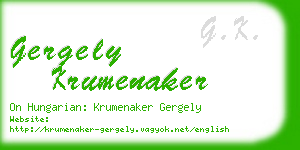 gergely krumenaker business card